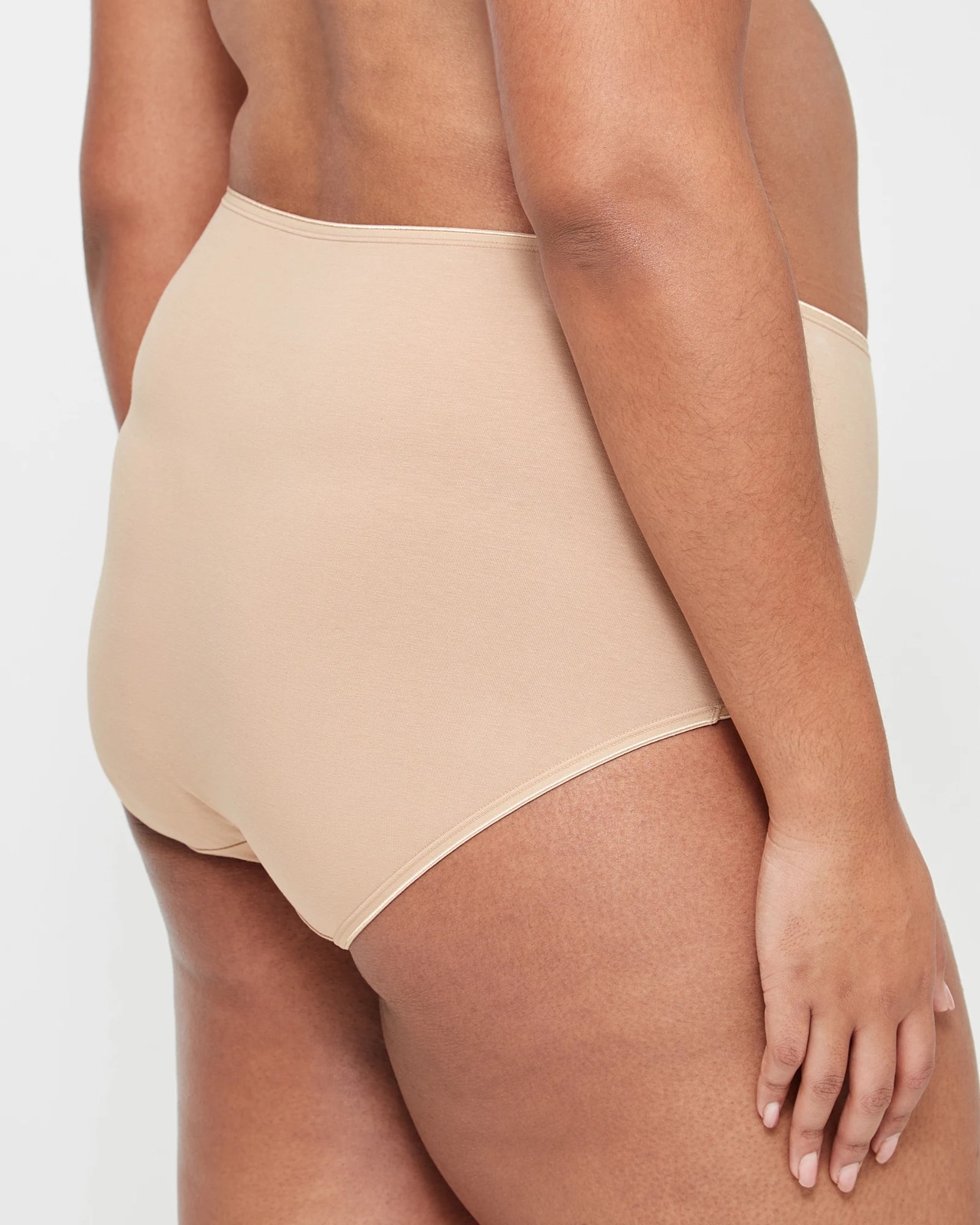 Plus Size 2 Pack Everyday Cotton Full Briefs with Aloe - Latte