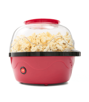 Bowl Popcorn Maker, Red and Black - Anko