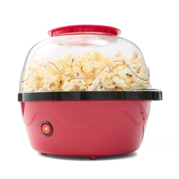Bowl Popcorn Maker, Red and Black - Anko