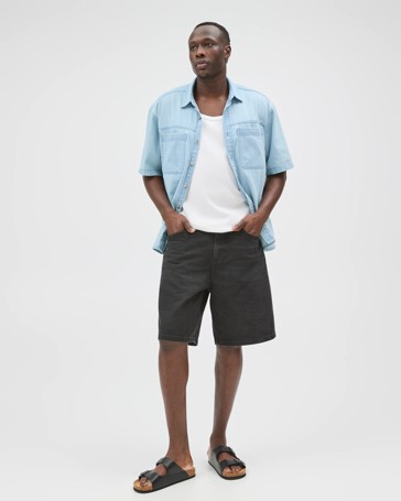 Commons Plain Boxy Fit Denim Shirt