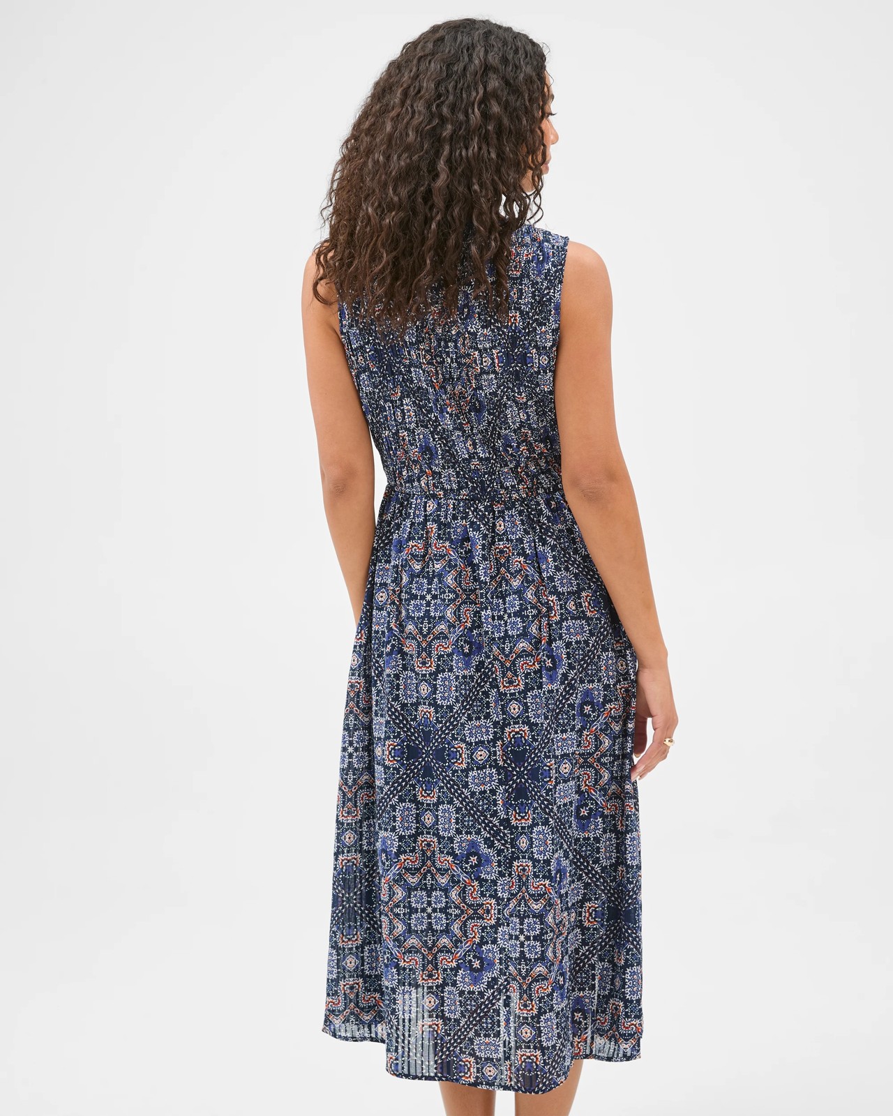 Australian Cotton Sleeveless Fitted Bodice Midi Dress 6 of 6