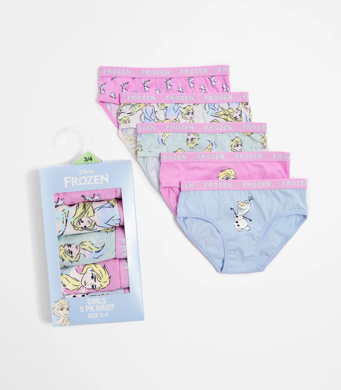 Disney princess kids underwear set 3 briefs pants