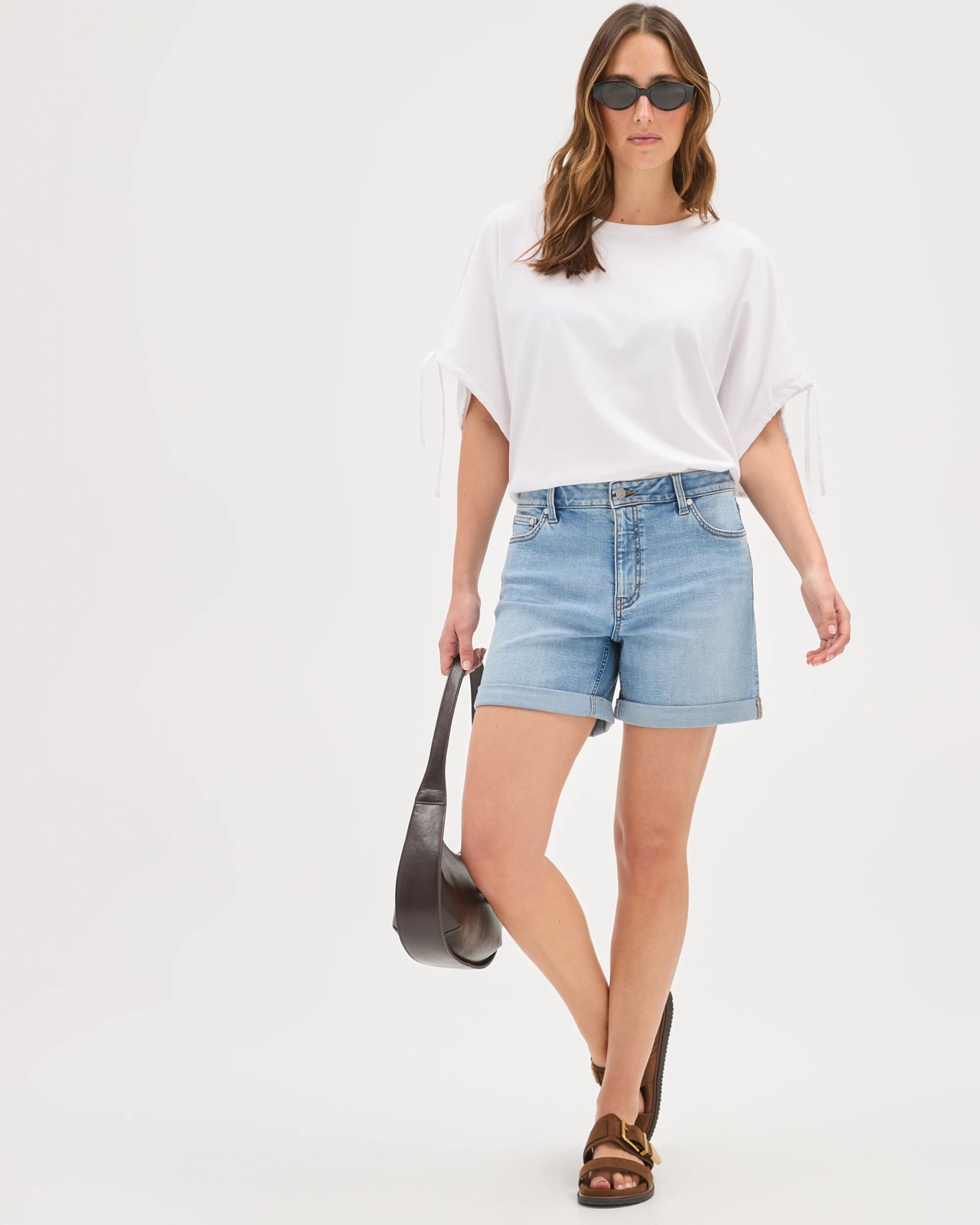 Roll Cuff Denim Shorts 2 of 5
