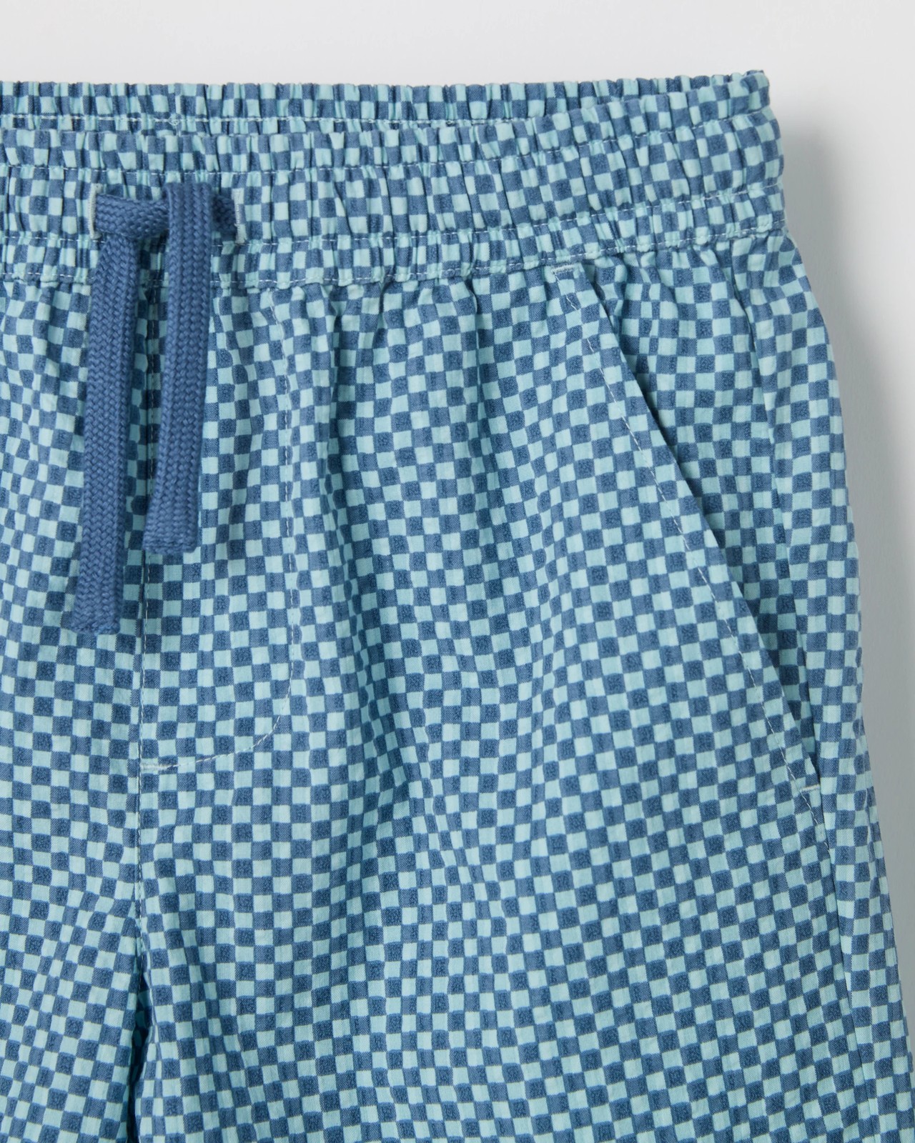 Australian Cotton Seersucker Shorts - Blue 6 of 6