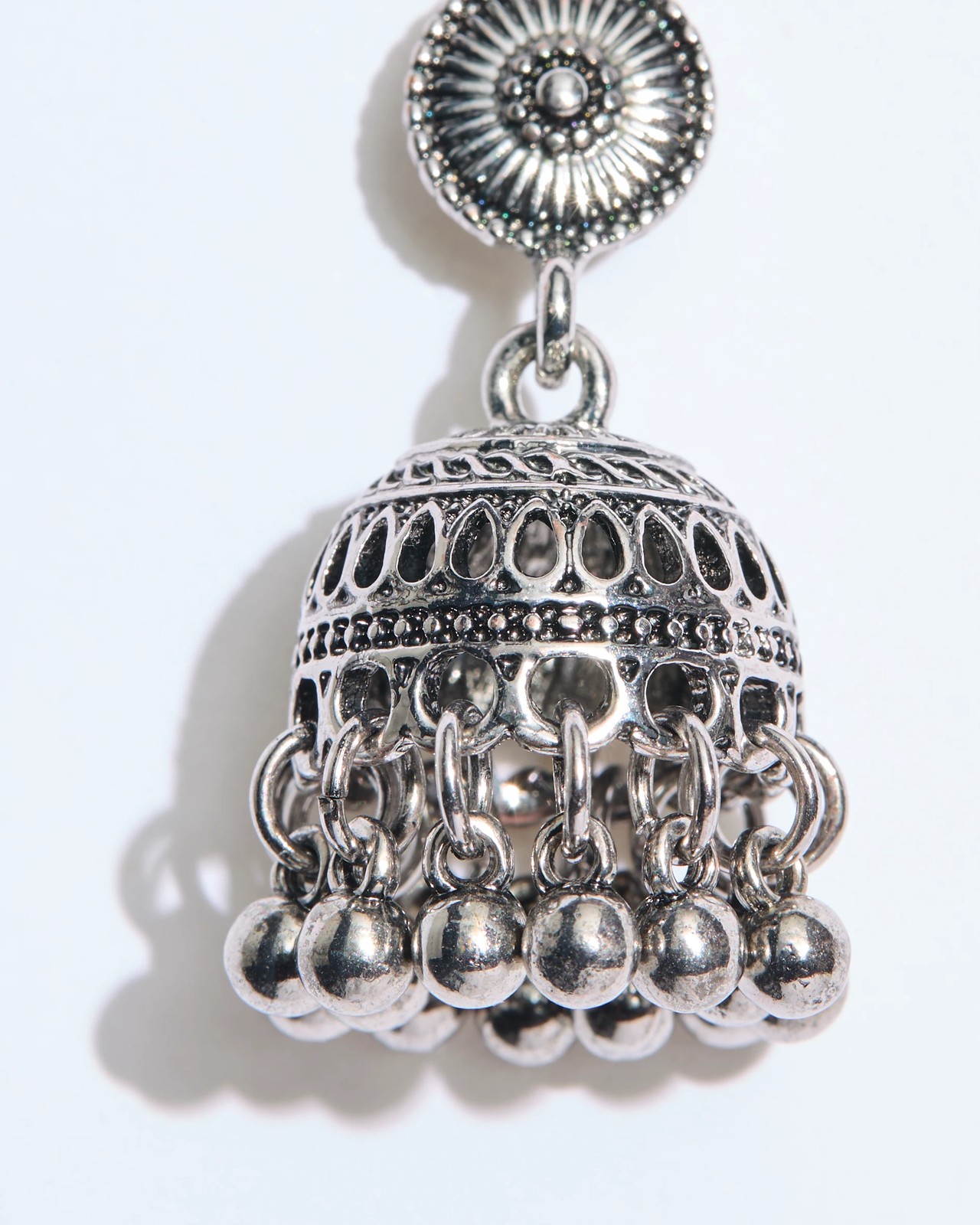 Burnished Bell Drop Earrings - Silver-Tone 2 of 2