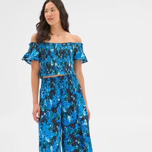 Resort Shirred Crop Top