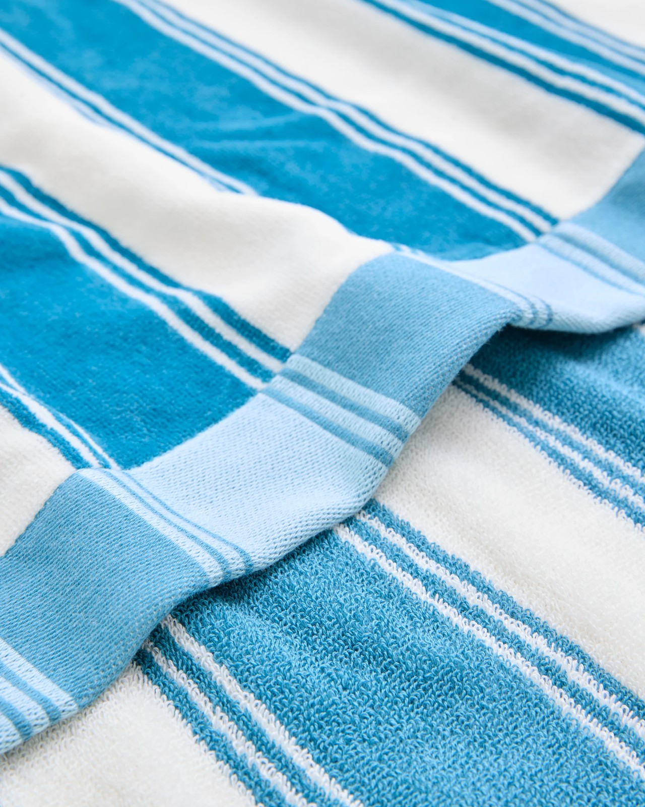 Byron Stripe Australian Cotton Kids Beach Towel - Aqua 2 of 2