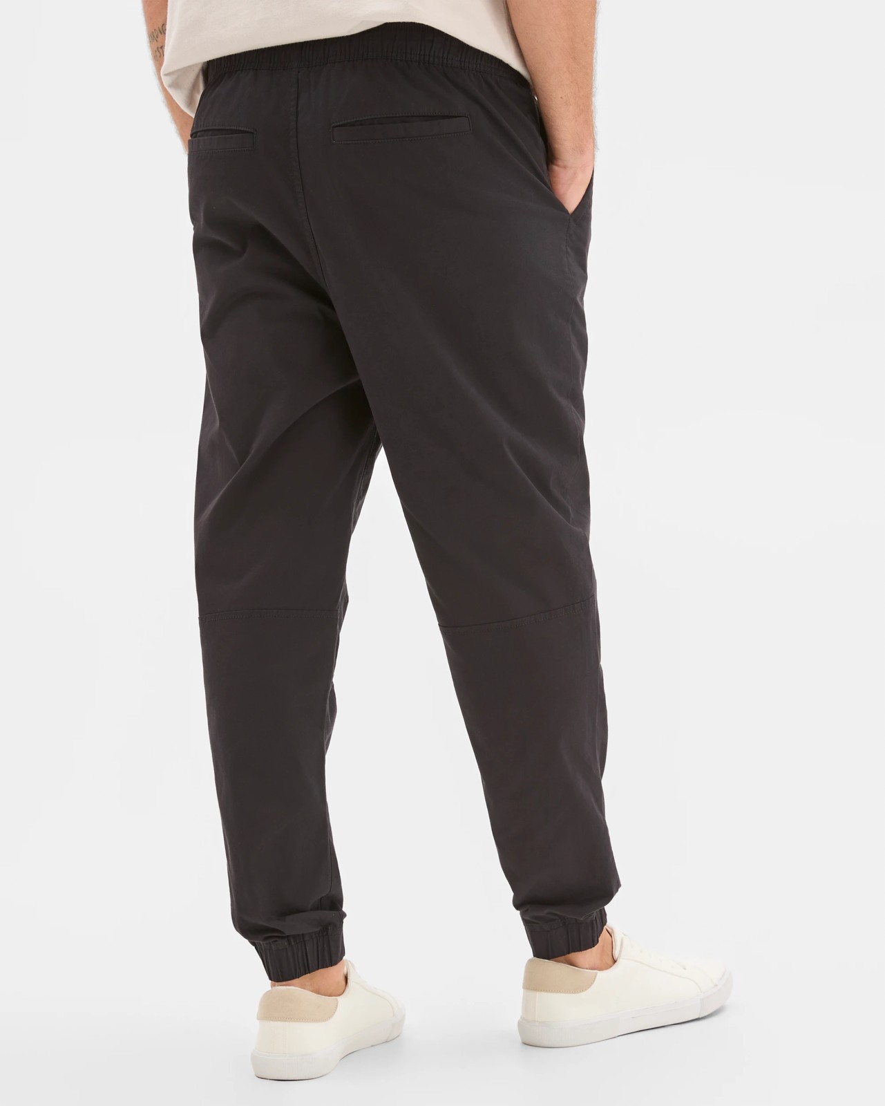 Australian Cotton Woven Jogger Pants - Black 5 of 5