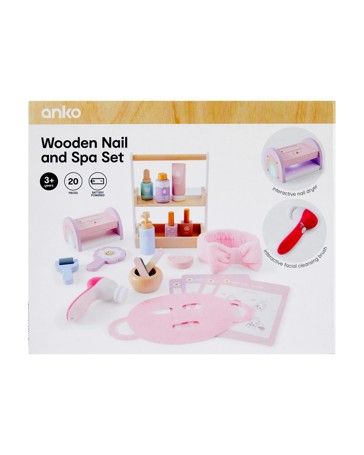 20 Piece Wooden Nail and Spa Set