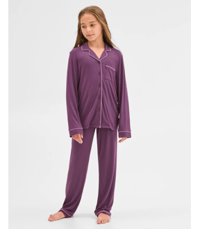 Bamboo Older Girls Button Through Pyjama Set