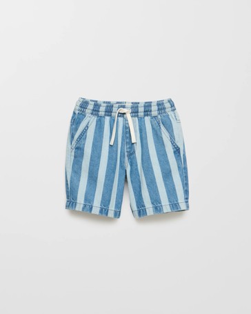 Denim Pull On Volley Shorts