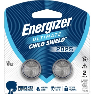 2 Pack Energizer Ultimate Child Shield 2025 Lithium Batteries