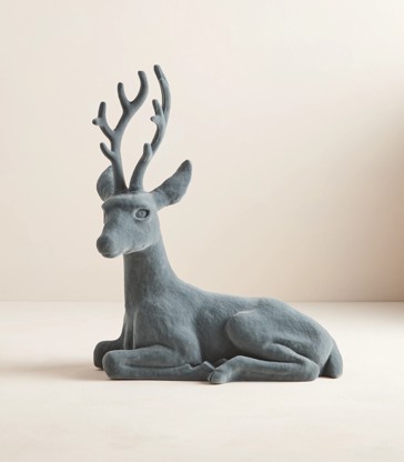 Christmas Tabletop Resin Reindeer - Laying