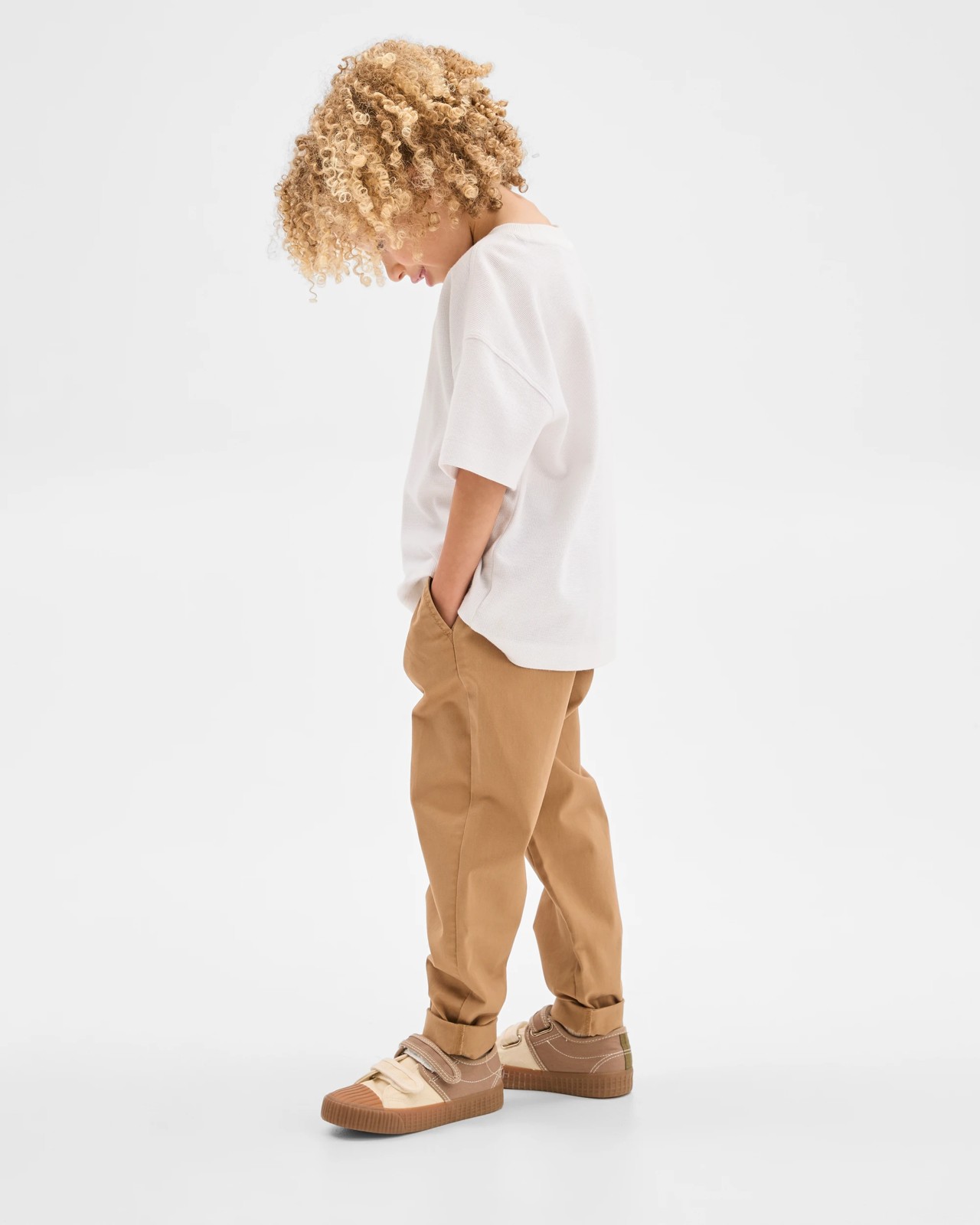 Australian Cotton Elastic Waist Chino Pants - Tigers Eye 3 of 5