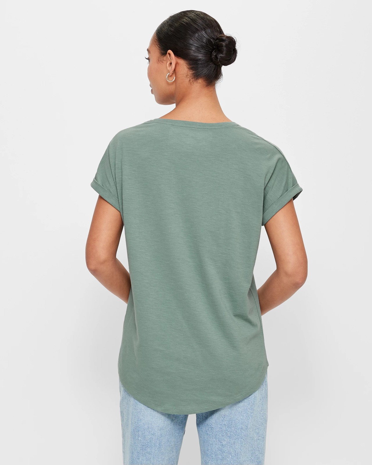 Australian Cotton Slub Slouchy V-Neck T-Shirt | Target Australia