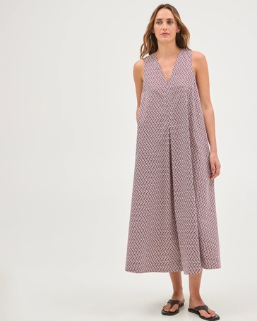 Preview Australian Cotton Sleeveless Sateen Maxi Dress