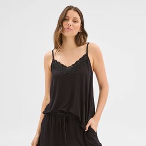 Womens Soft Comfort Bamboo Sleep Lace Cami Nightie thumbnail 2