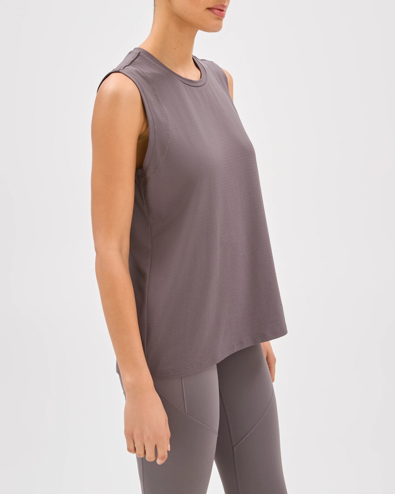 Active Performance Running Muscle Tank Top - Fog 5 of 5