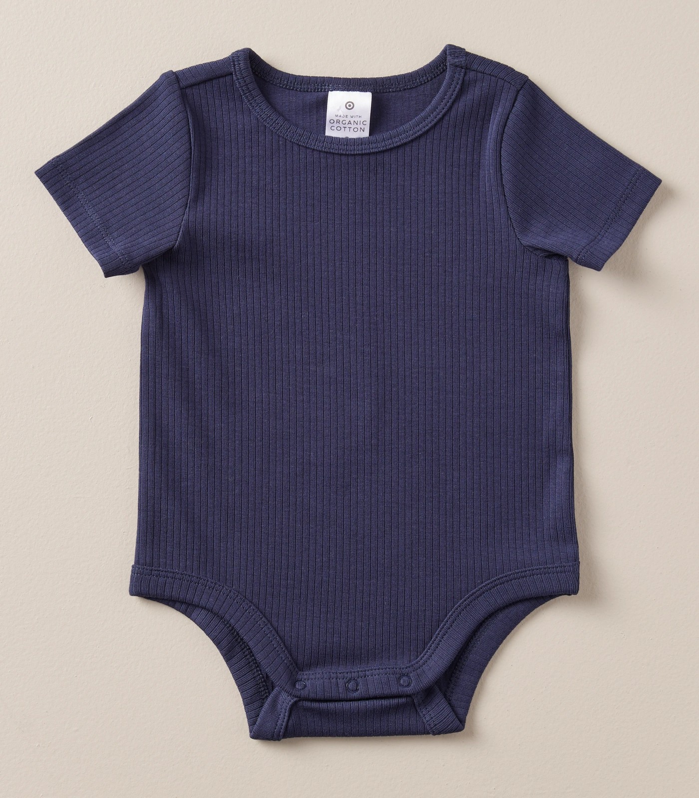 3 Pack Baby Organic Cotton Rib Bodysuits 3 of 5
