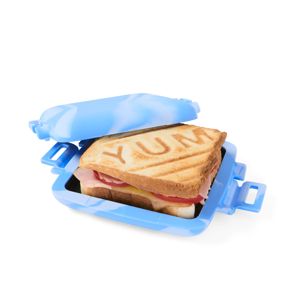 Microwave 'YUM' Grill Toastie Maker, Blue - Anko