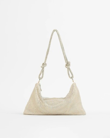 Slouchy Diamante Shoulder Bag
