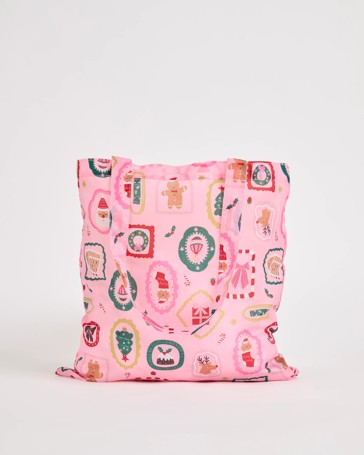 Fold Up Christmas Shopper Tote Bag