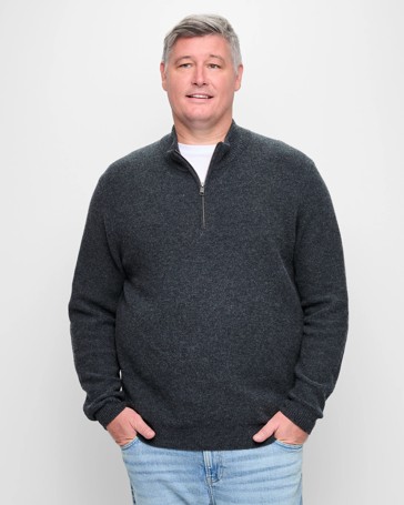 Plus Size Lambswool 1/2 Zip Jumper