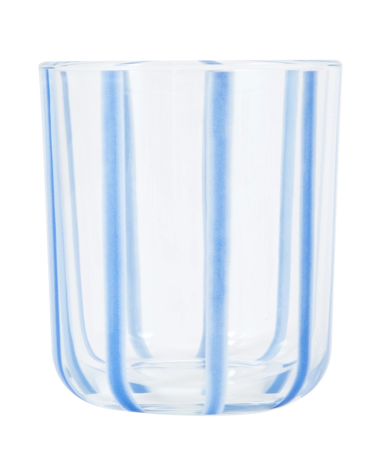 Anko 6 Blue Stripe Tumbler Glasses 2 of 4
