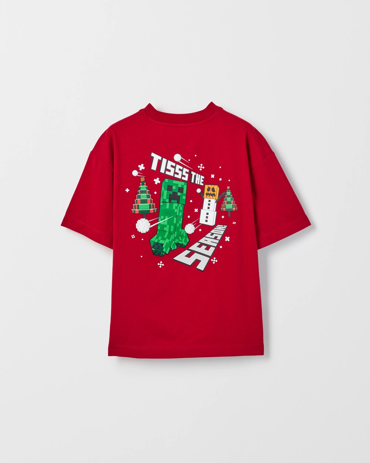 Licensed Minecraft Australian Cotton Oversized Christmas T-Shirt 3 of 3