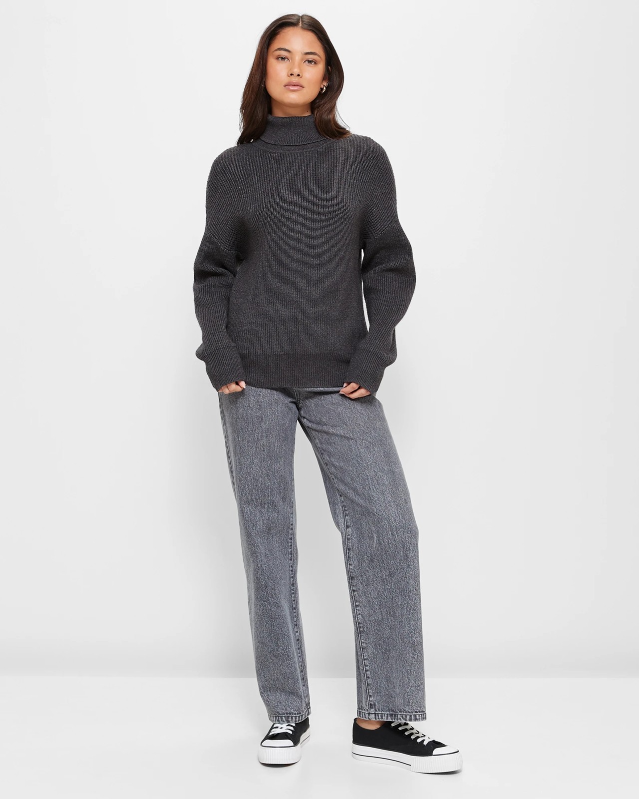 High Neck Slouchy Knit Jumper - Lily Loves 2 of 5