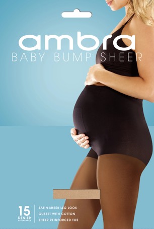 Ambra 1 Pack 15 Denier Baby Bump Sheer Pantyhose