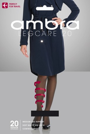 Ambra 1 Pack 20 Denier Leg Care Pantyhose - Black