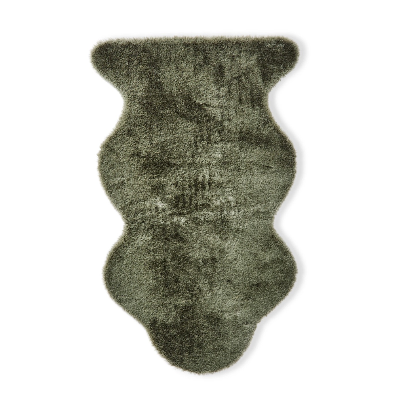 Anko Faux Fur Rug, Green - 110cm x 65cm 6 of 6
