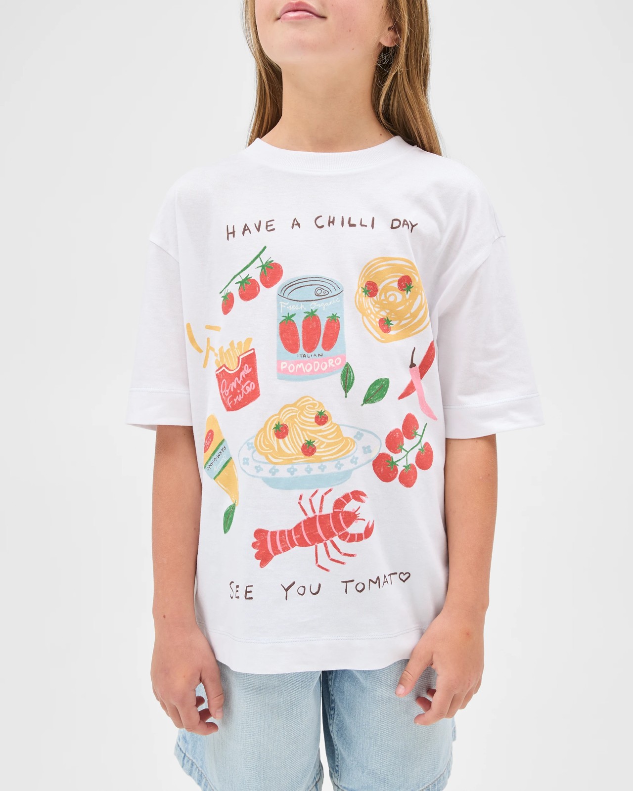 Australian Cotton Oversized T-Shirt - Pasta White 2 of 6