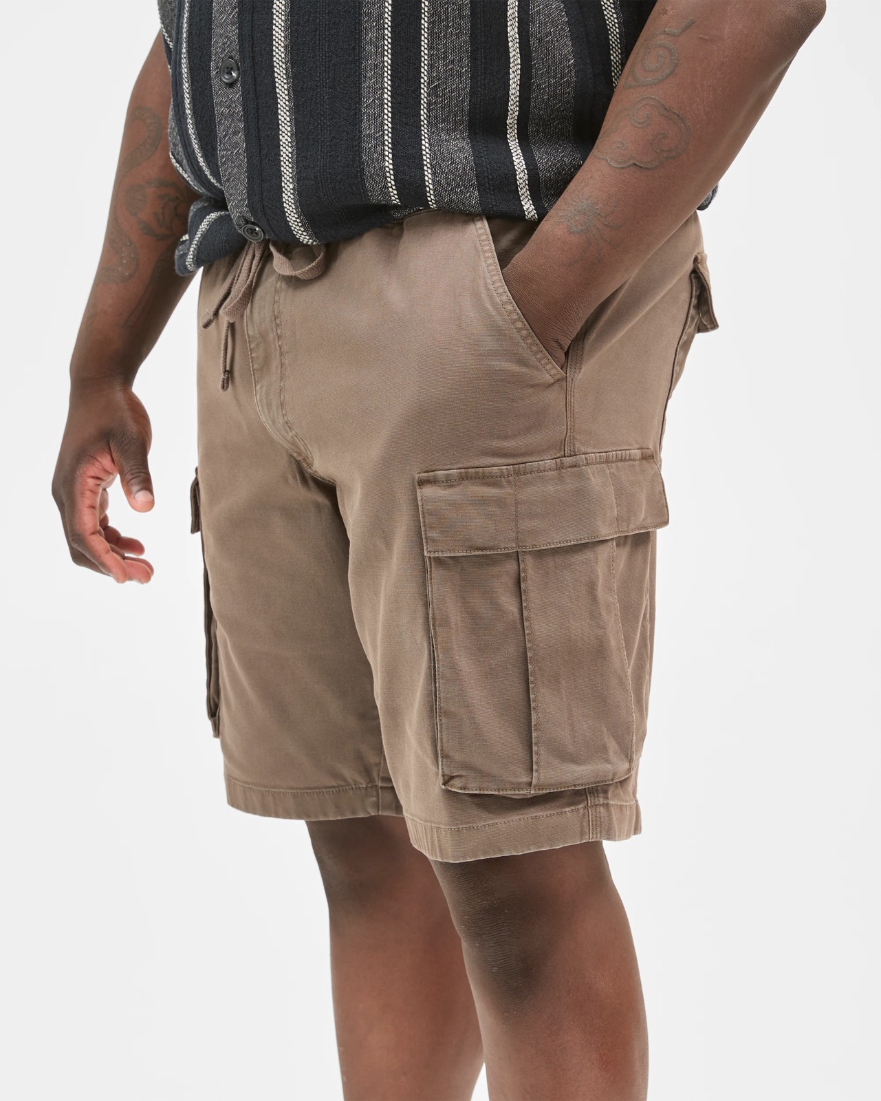 Plus Size Australian Cotton Cargo Shorts - Dark Olive 4 of 6
