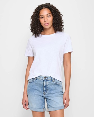 Classic Roll Cuff Denim Shorts