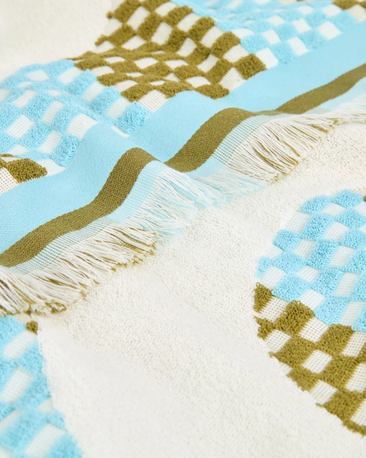 Ciao Stripe Australian Cotton Jacquard Beach Towel - Blue 2 of 2