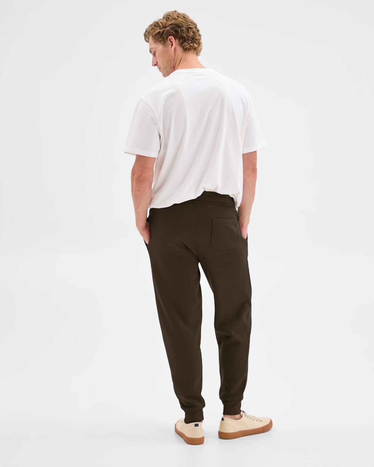 Australian Cotton Blend Cuffed Trackpants - Chocolate 4 of 5