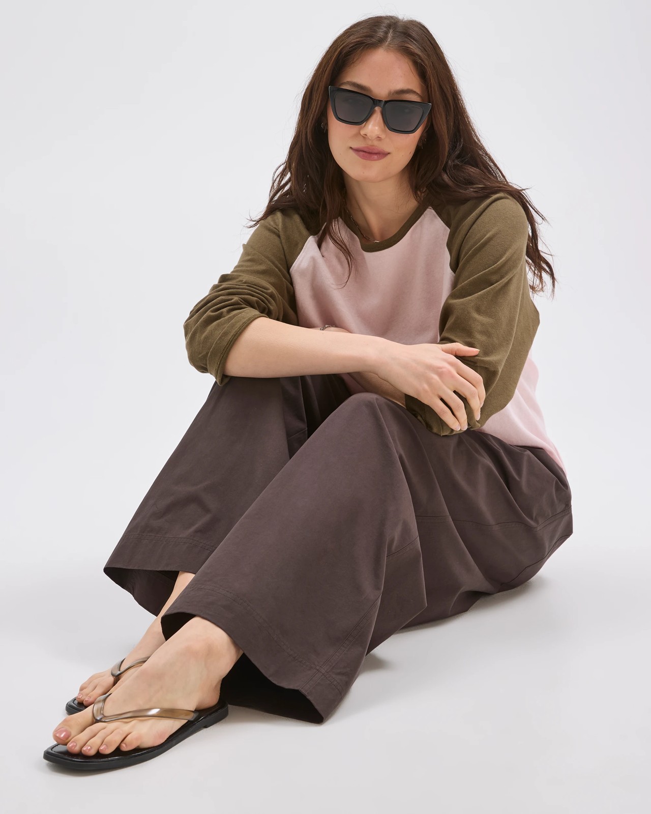 Lily Loves Australian Cotton Poplin Wide Leg Pants - Truffle 3 of 6