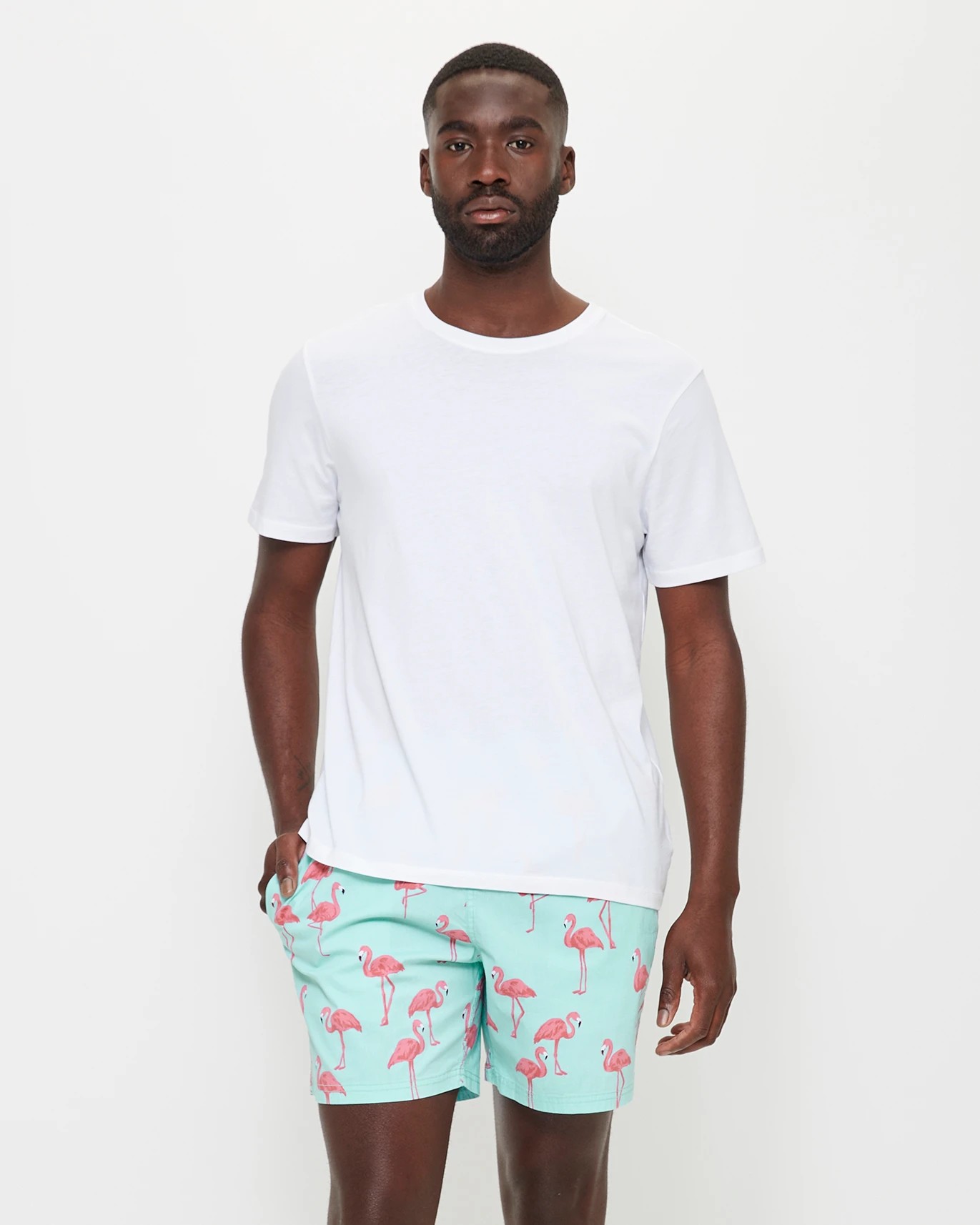 Man T-Shirt And Swim Short Set