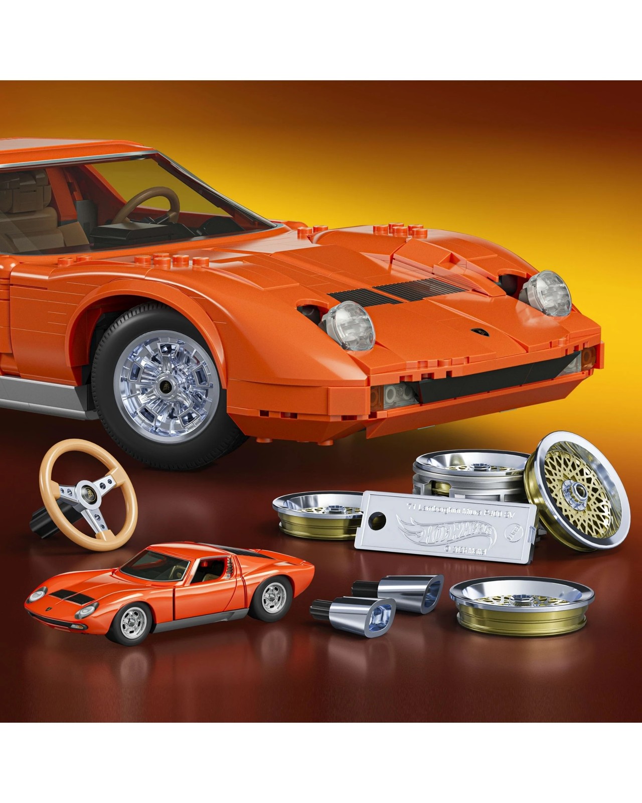 Hot Wheels ’71 Lamborghini Miura P400 SV Building Toy Kit 5 of 5