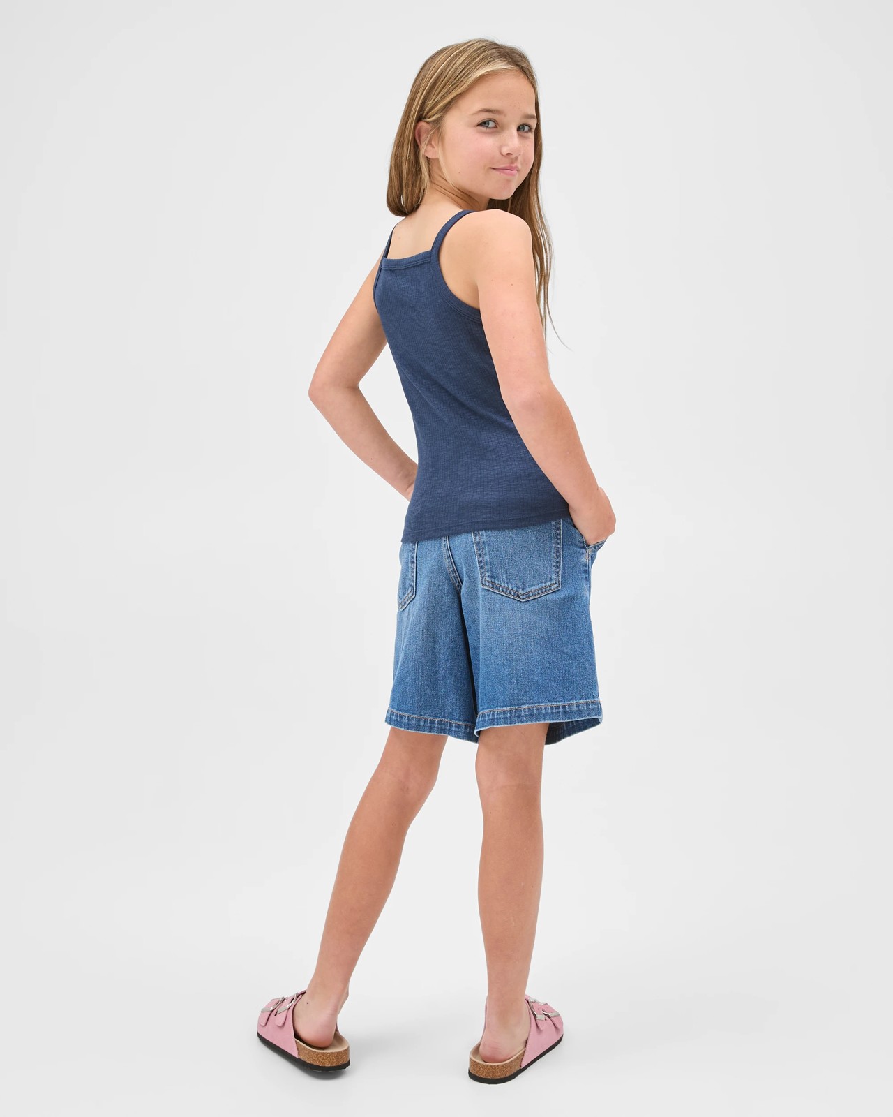 Essential Slub Rib Singlet - Navy 4 of 6