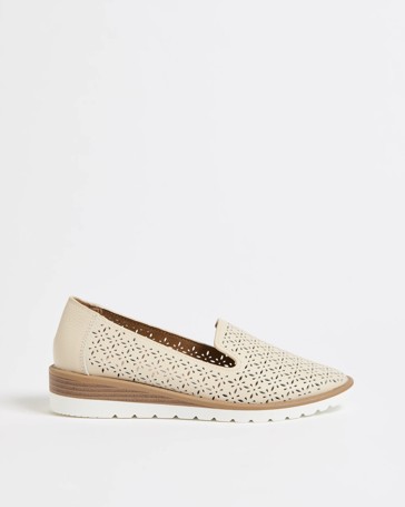 Tilly Genuine Leather Lasercut Loafers