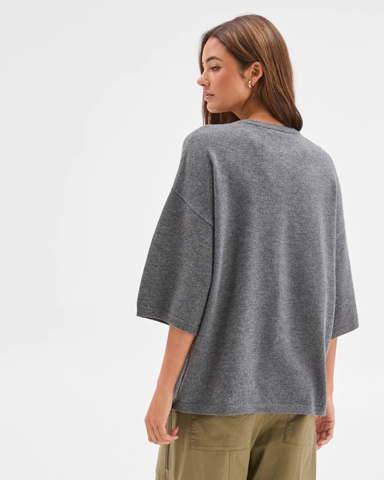 Lily Loves Knit T-Shirt - Graphite Marle 6 of 6