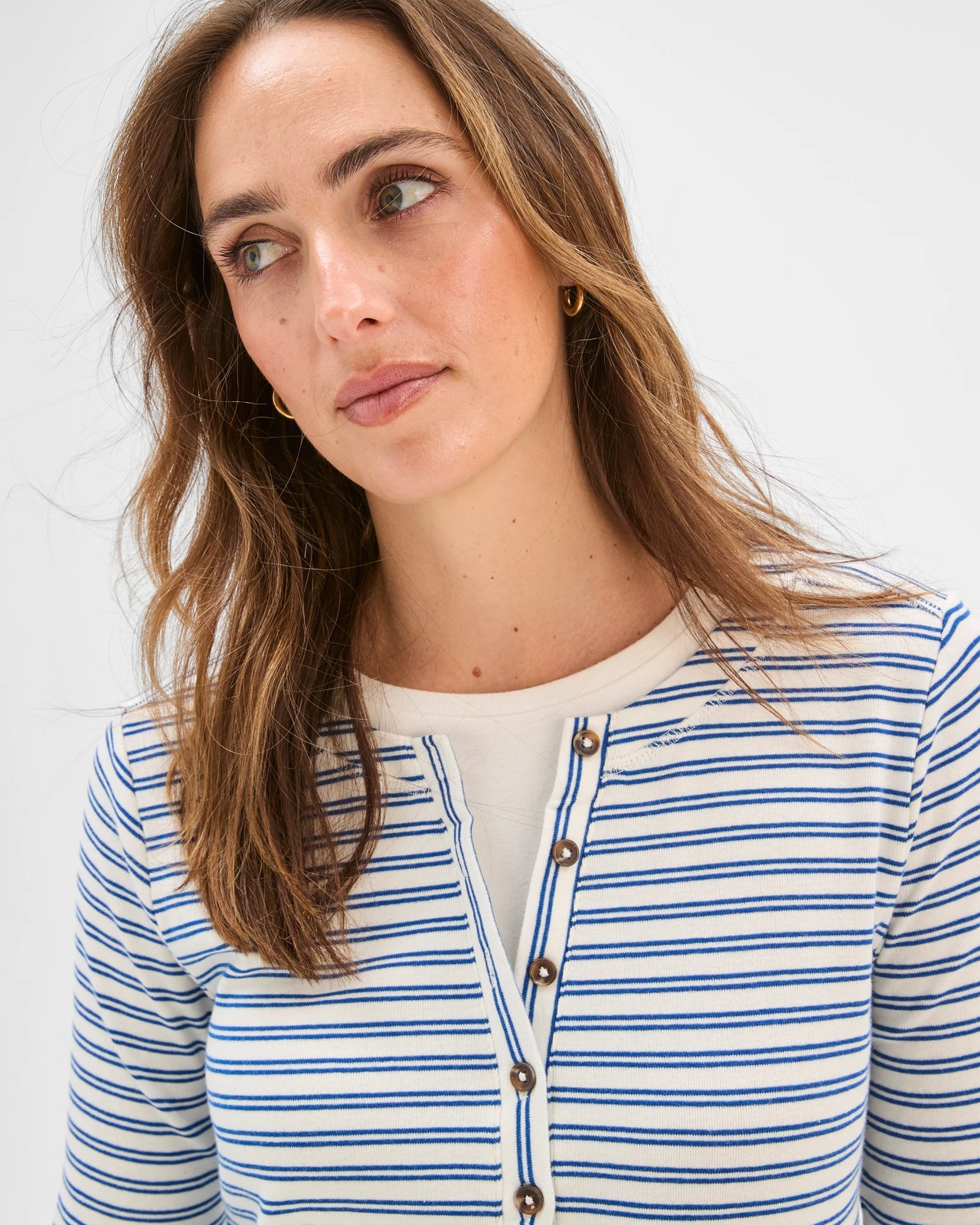 Soft Touch Henley Double Layer T-Shirt 4 of 6