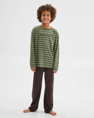 Australian Cotton Older Boys Oversized Knit Pyjama Set