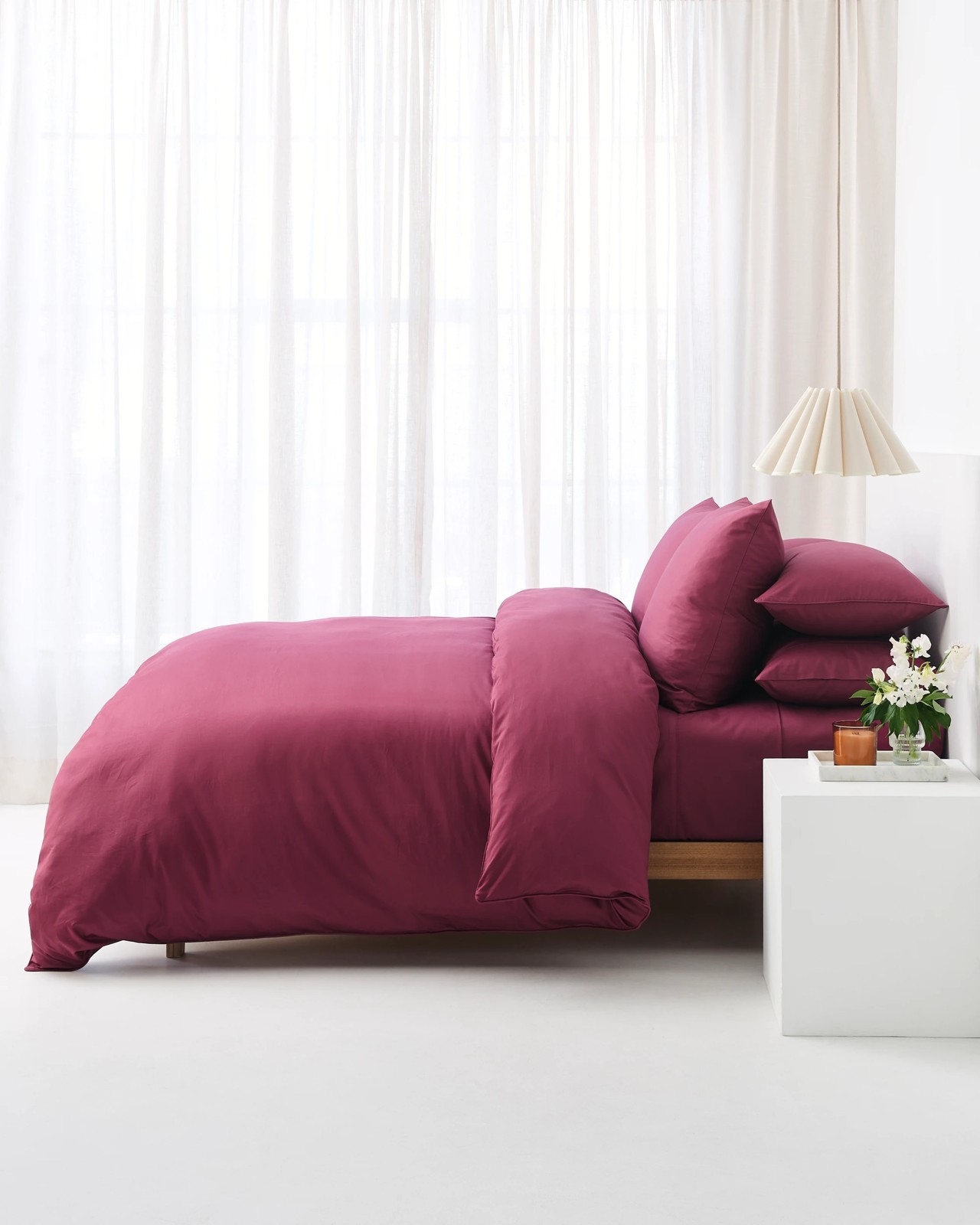 Luxury Egyptian Cotton Quilt Cover Set - Vintage Rose 3 of 6