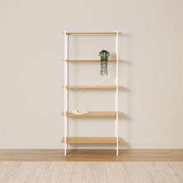 5 Tier Scandi Bookshelf - Anko