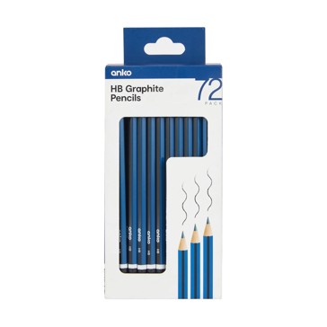 72 Pack HB Graphite Pencils - Anko