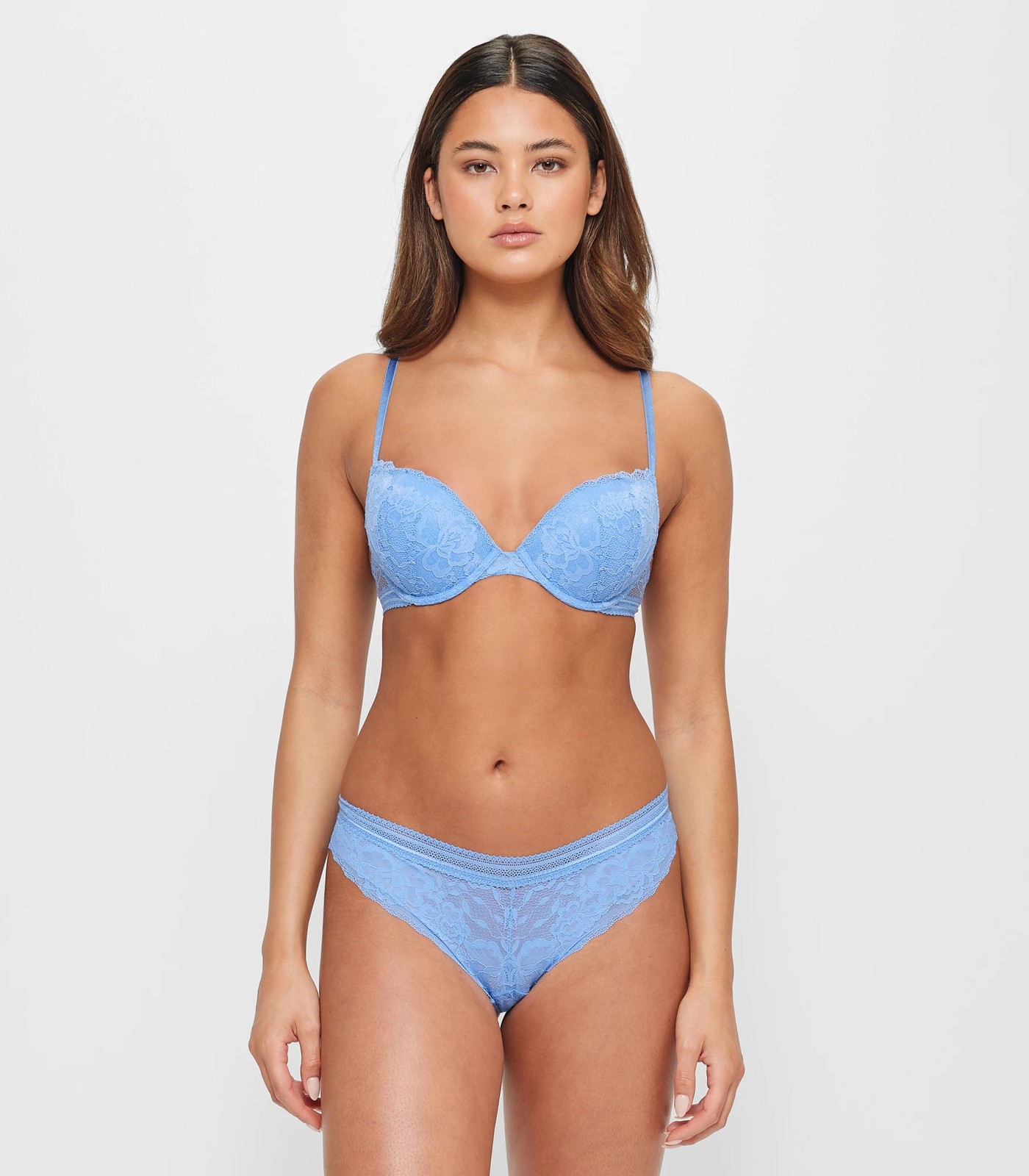 Lace Push Up Bra - Lily Loves - Blue Bonnet